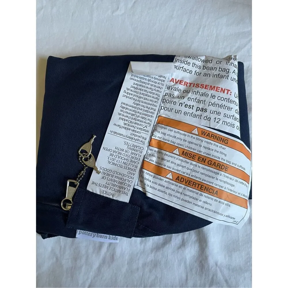 Pottery Barn Kids Anywhere Beanbag™ Navy Twill Slipcover